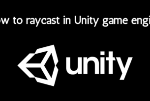 How to raycast in Unity game engine, featuring the Unity logo.