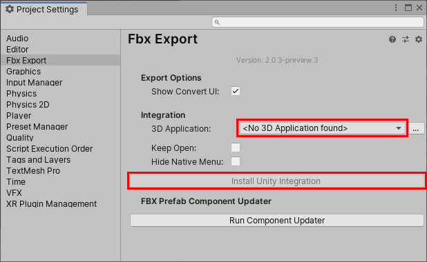 Working with the FBX Exporter Setup and Roundtrip - 2019.1, 2019.2 - Unity  Learn